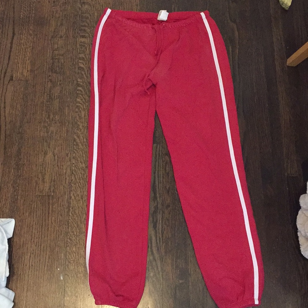 ❤️red•white sweat pants❤️